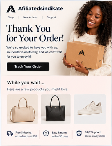 Afiliatedsindikate Doel Skopje — Post-Purchase Thank You Email